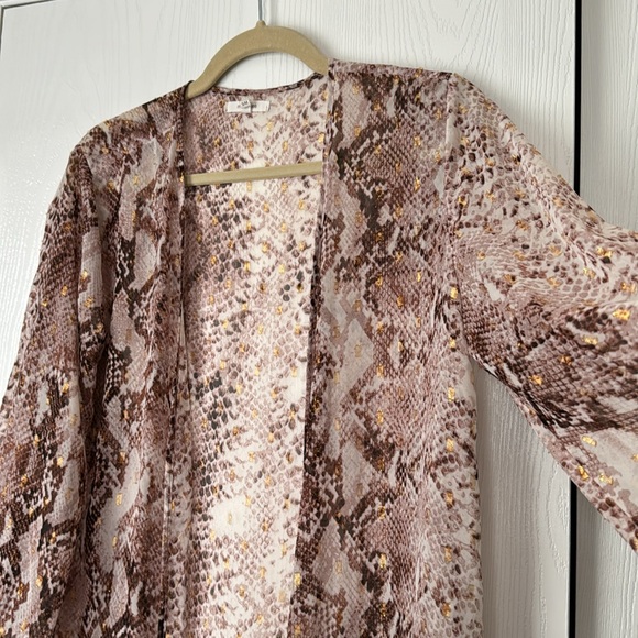 Maurices Snake Print Kimono S/M - Picture 4 of 6